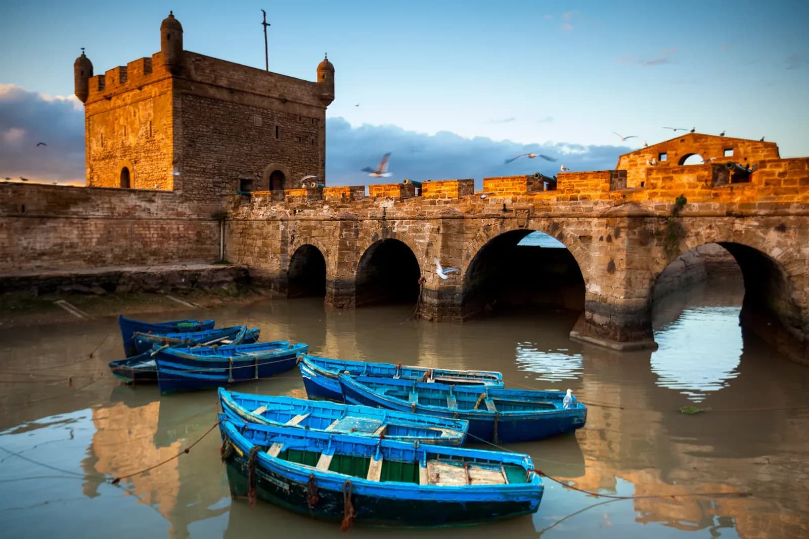 Essaouira's fishing port and its blue wooden boats