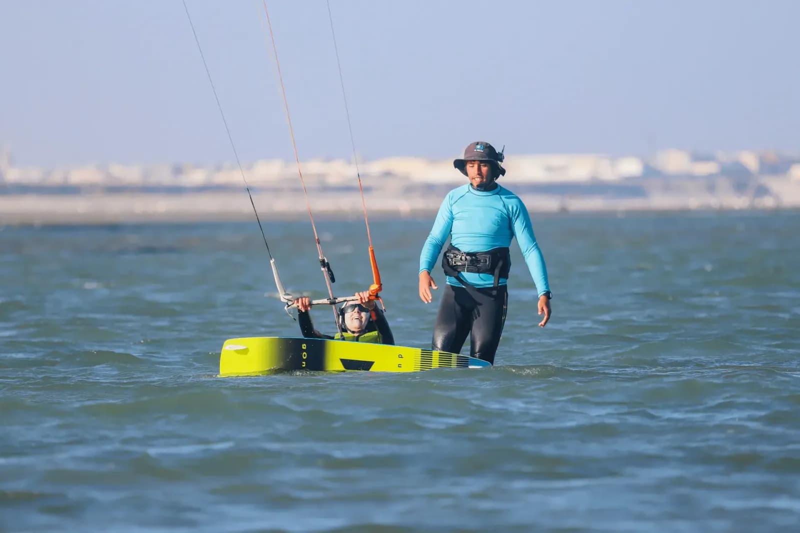 Kitesurf session on Diabat beach in Essaouira